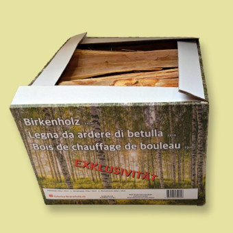 Schachtel mit Birkenbrennholz 15 kg